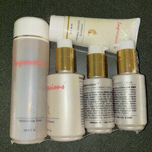 Melaleuca Impressions Full Size 5 Piece Set Cleanser Toner Exfoliate Moisturizer